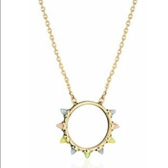 Rebecca Minkoff Jewelry - Rebecca Minkoff Spear Pendant Rainbow Necklace NWT Rebecca Minkoff Jewelry - Rebecca Minkoff Spear Pendant Rainbow Necklace NWT